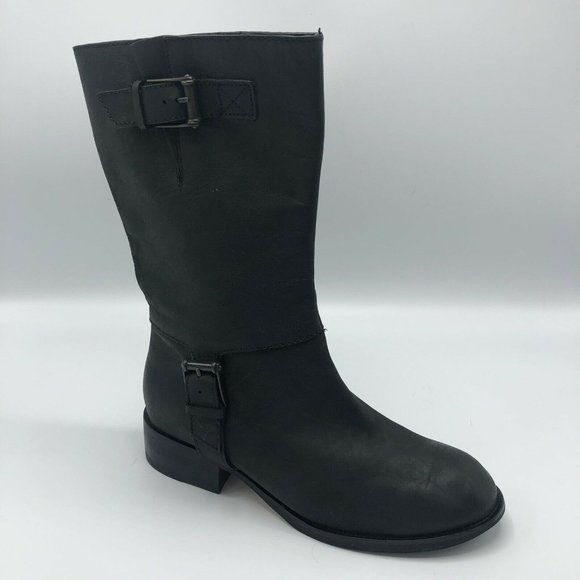 Cole Haan Shoes - Cole Haan Nike Air Sz 8 Blk Leather Mid Calf  Boot